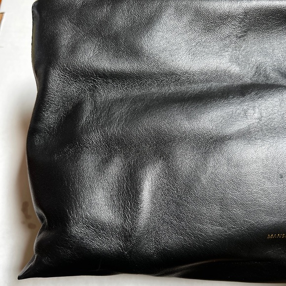 Pre-owned Notte Shoulder Bag Mansur Gavriel Black/Flamma Leather Clutch - Picture 5 of 17